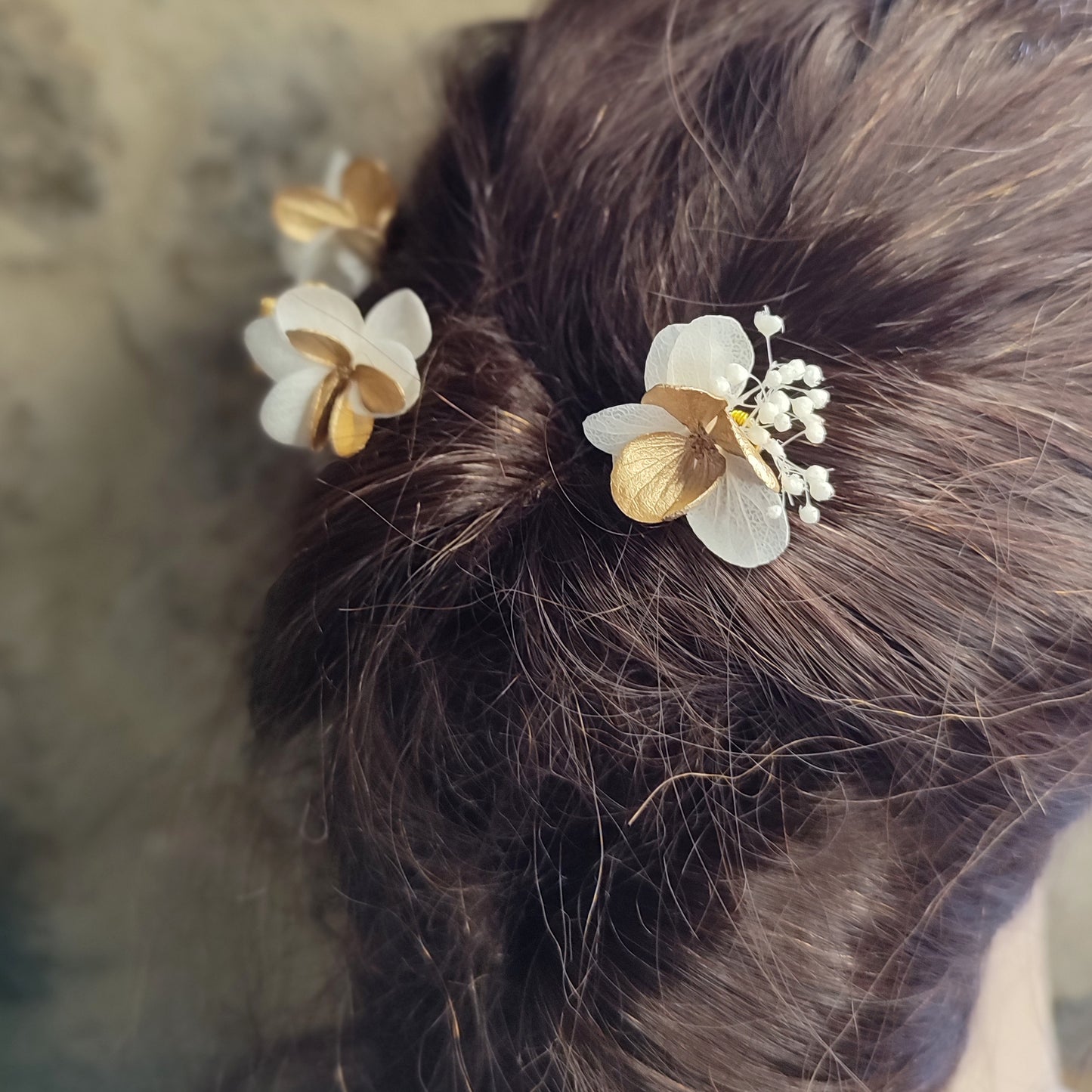 Ensemble complet des épingles à cheveux "Éclat Floréal Alcina", parfait pour les coiffures élégantes et les occasions spéciales.