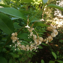 Charger l'image dans la galerie, Boucle d'oreilles fleurs stabilisées , Boucles d'oreille Gypsophile stabilisée,