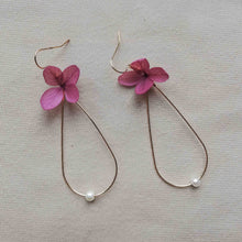 Charger l'image dans la galerie, Boucle d'oreilles violet en fleurs séchées