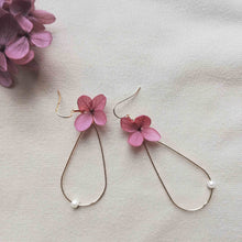 Charger l'image dans la galerie, Boucle d'oreilles violet en fleurs séchées