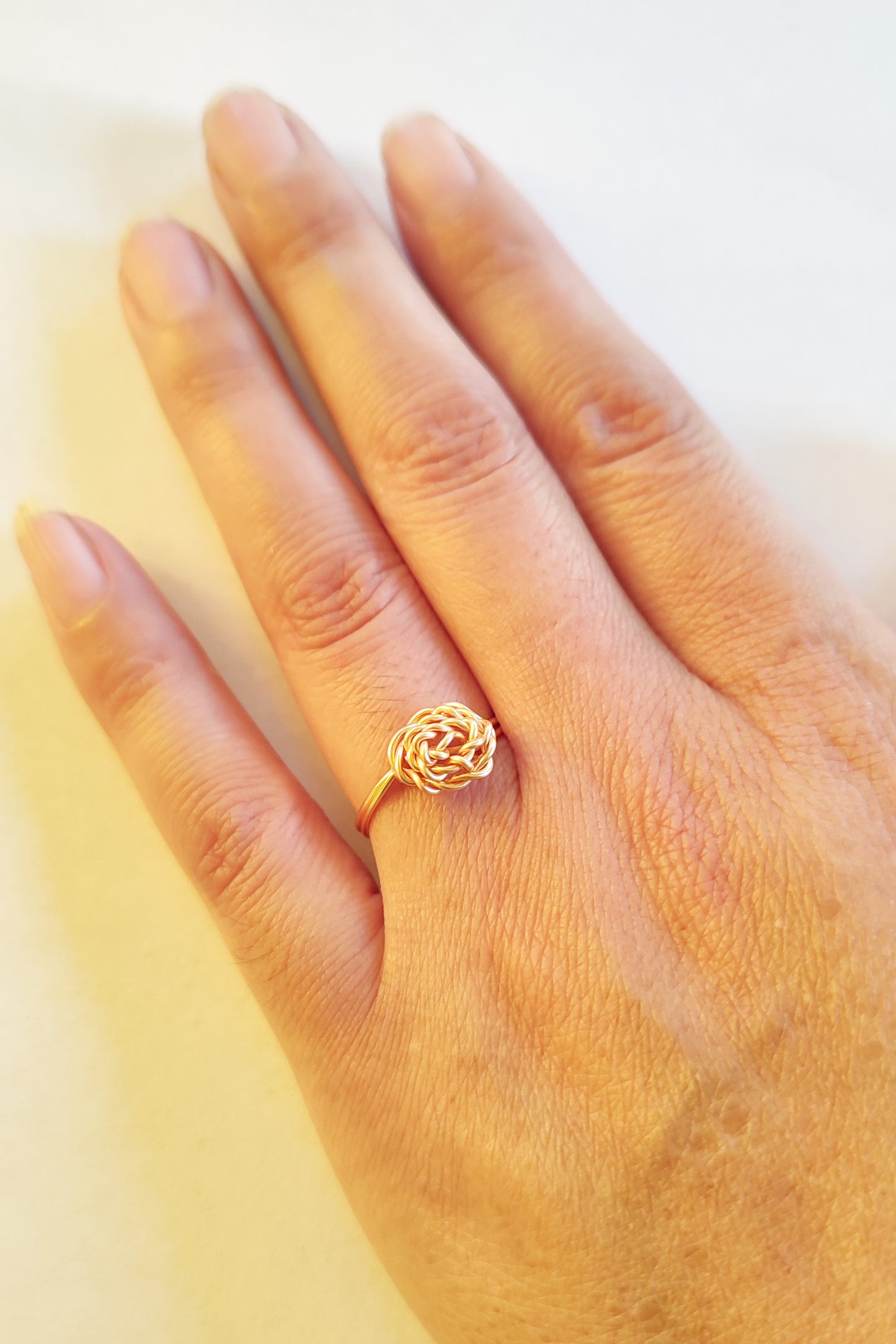 Bague rose doré