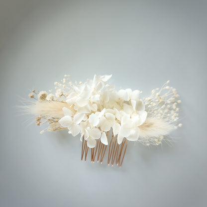 Peigne en fleurs naturelles