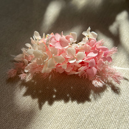 Peigne de coiffure mariage en fleurs stabilisées collection Rosée