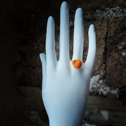 Bague en crochet fait main clementine