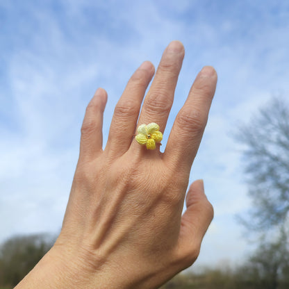 Bague Fleurs au Crochet