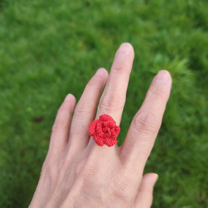 Bague Fleurs au Crochet