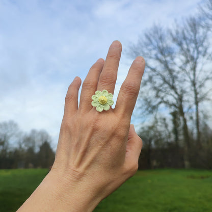 Bague Fleurs au Crochet