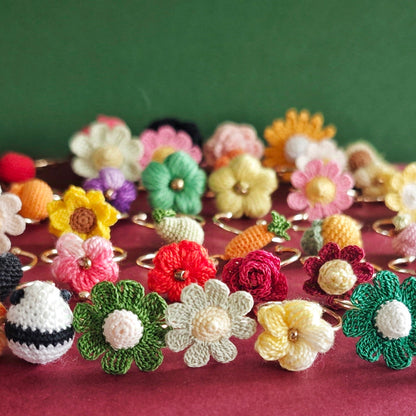Bague Fleurs au Crochet