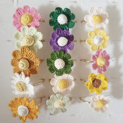 Bague Fleurs au Crochet