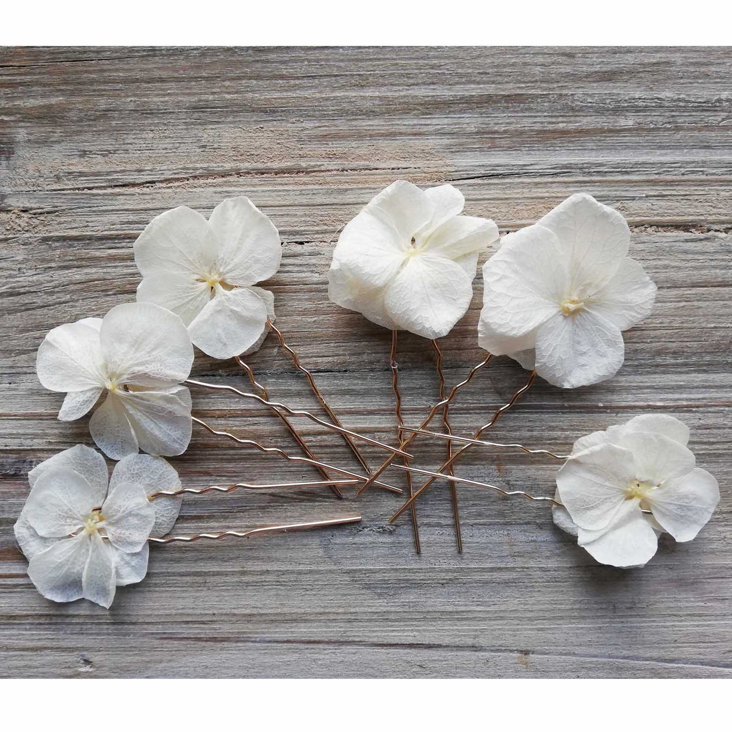 Epingle à cheveux fleurs stabilisées coloris crème