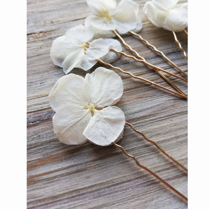 Epingle à cheveux fleurs stabilisées coloris crème