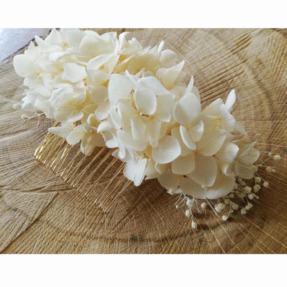 Peigne en fleurs naturelles