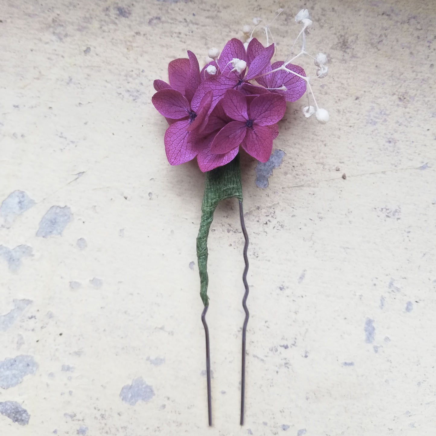 Lot de 3 épingles à cheveux en fleurs violet