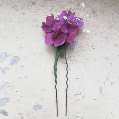 Lot de 3 épingles à cheveux en fleurs violet