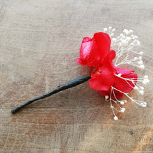 Charger l&#39;image dans la galerie, Pic en fleurs rouge naturelles d&#39;hortensia,
