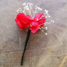 Charger l&#39;image dans la galerie, Pic en fleurs rouge naturelles d&#39;hortensia,

