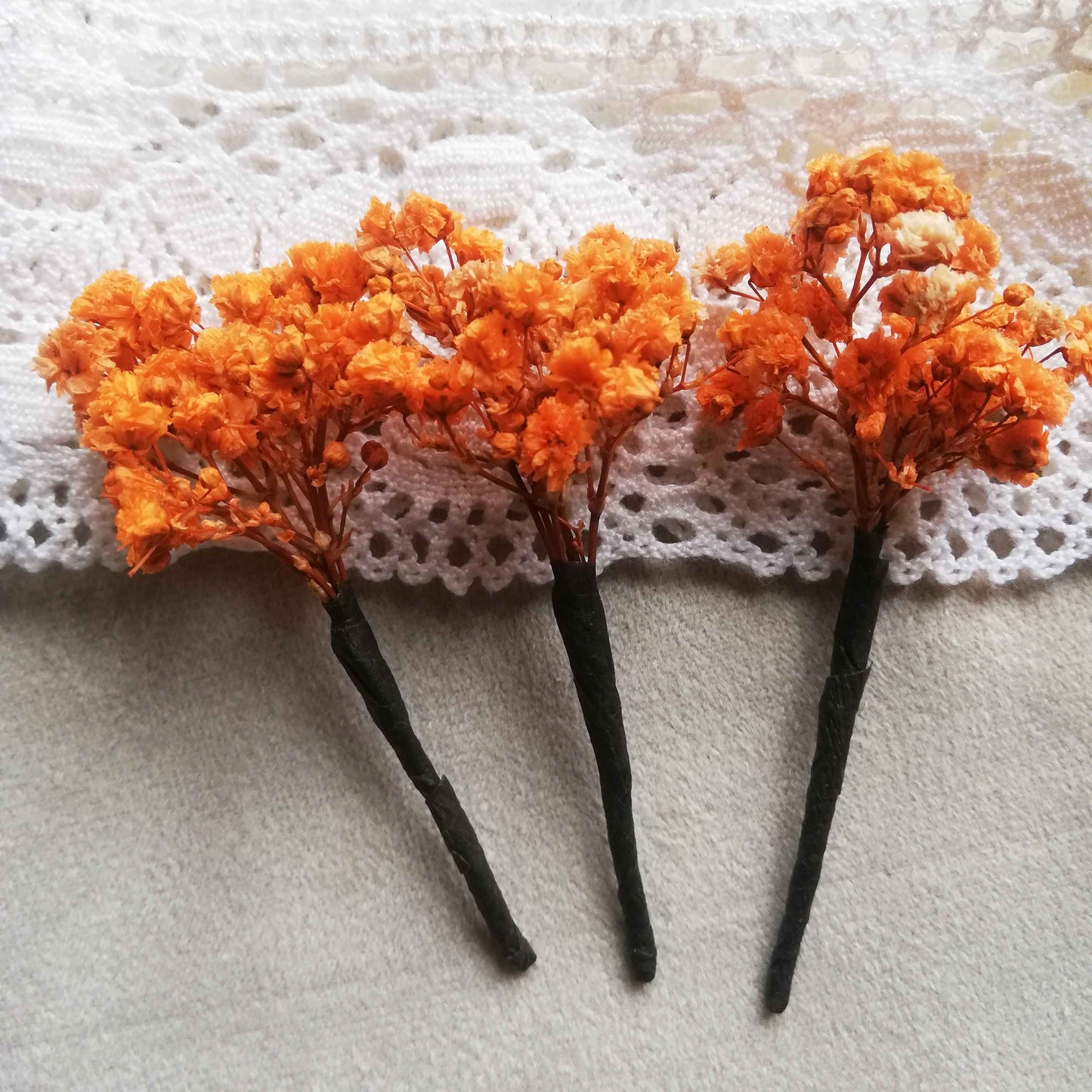 Pic Gypsophile stabilisé, Pin de fleur, épingle à cheveux fleurs stabilisées,