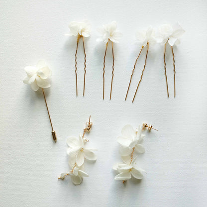 Boucle d'oreilles crème