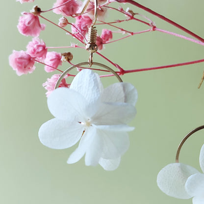 boucle d'oreilles fleurs séchées
