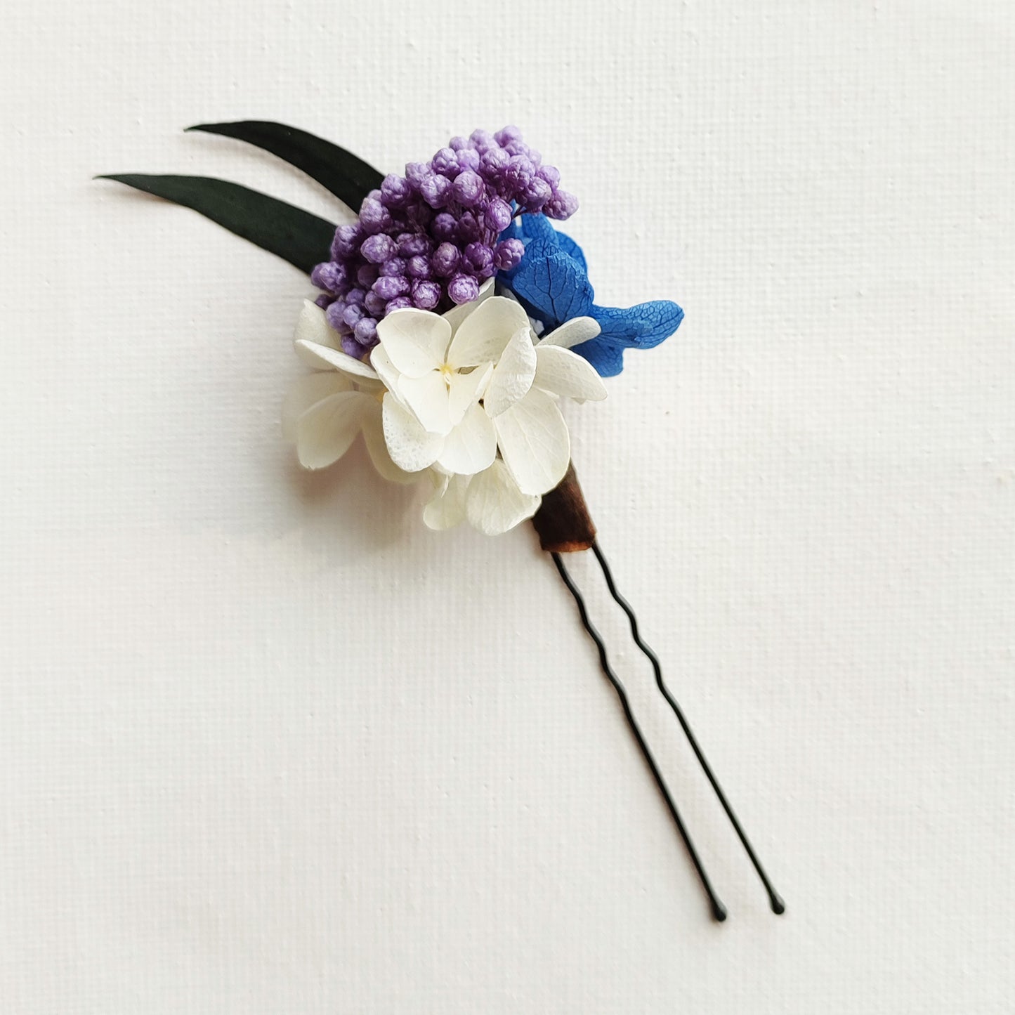 épingles à cheveux mariage en fleurs naturelles séchées