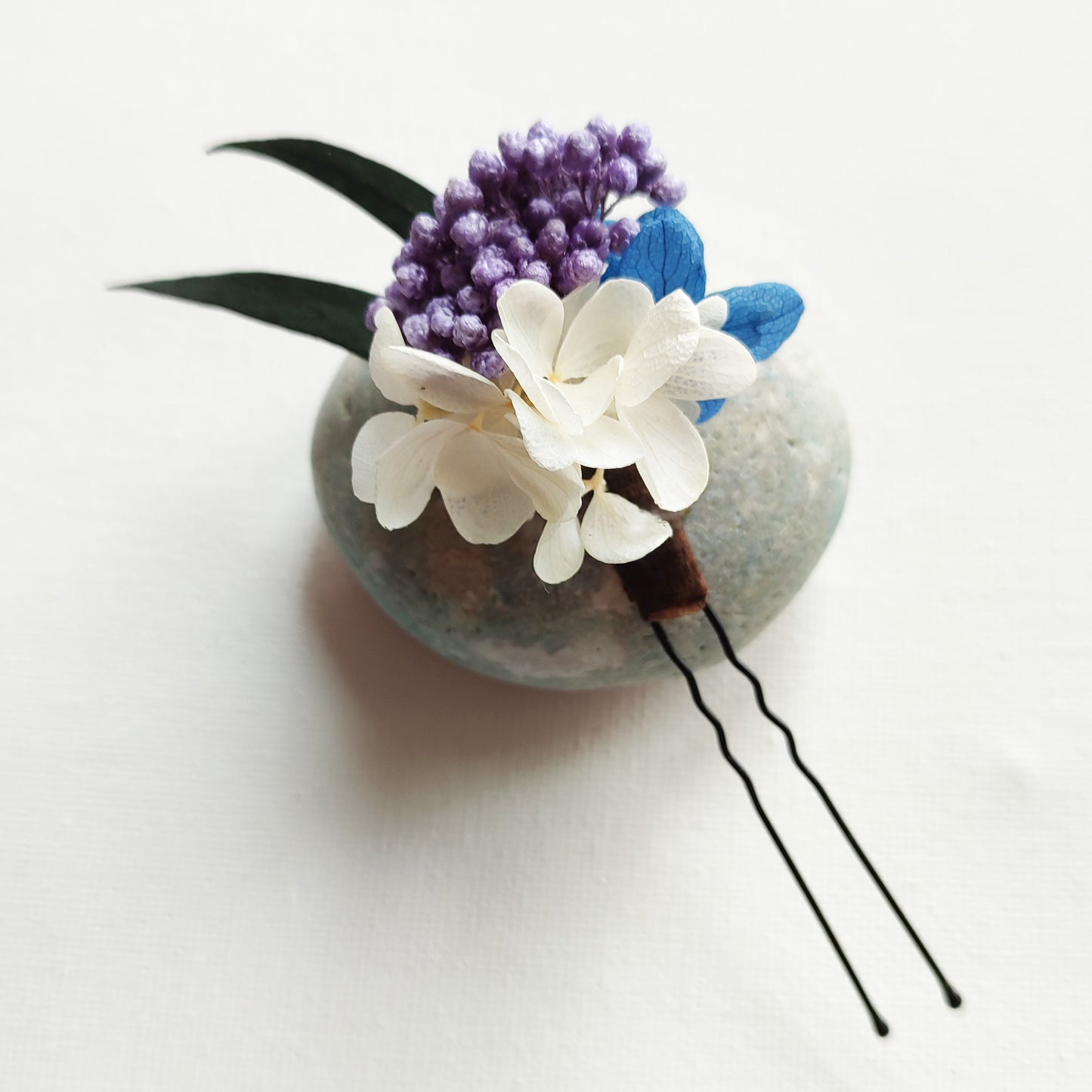 épingles à cheveux mariage en fleurs naturelles séchées