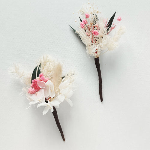 pics en fleurs blanc et rose stabilisées et séchée