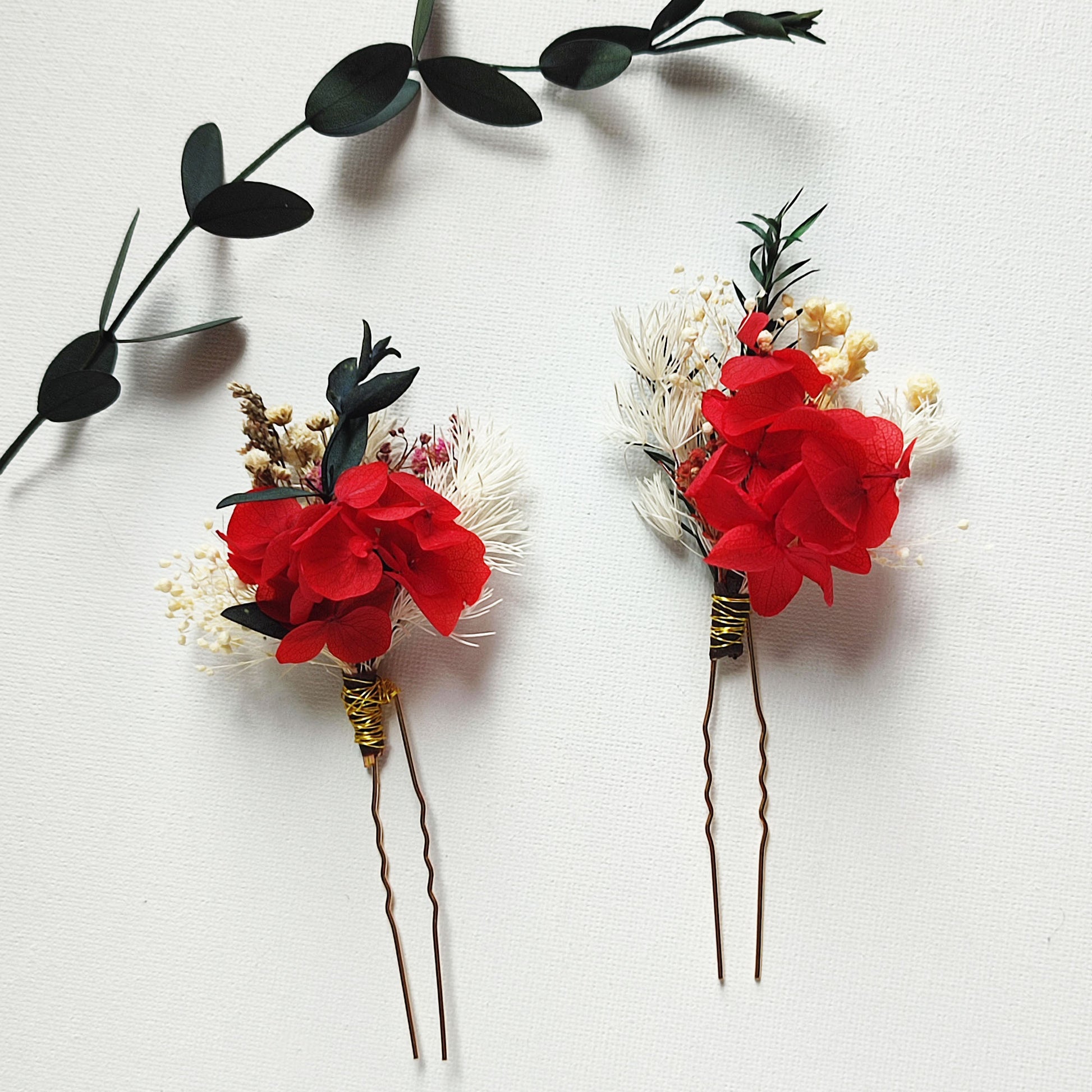 Épingle à cheveux fleur séchée