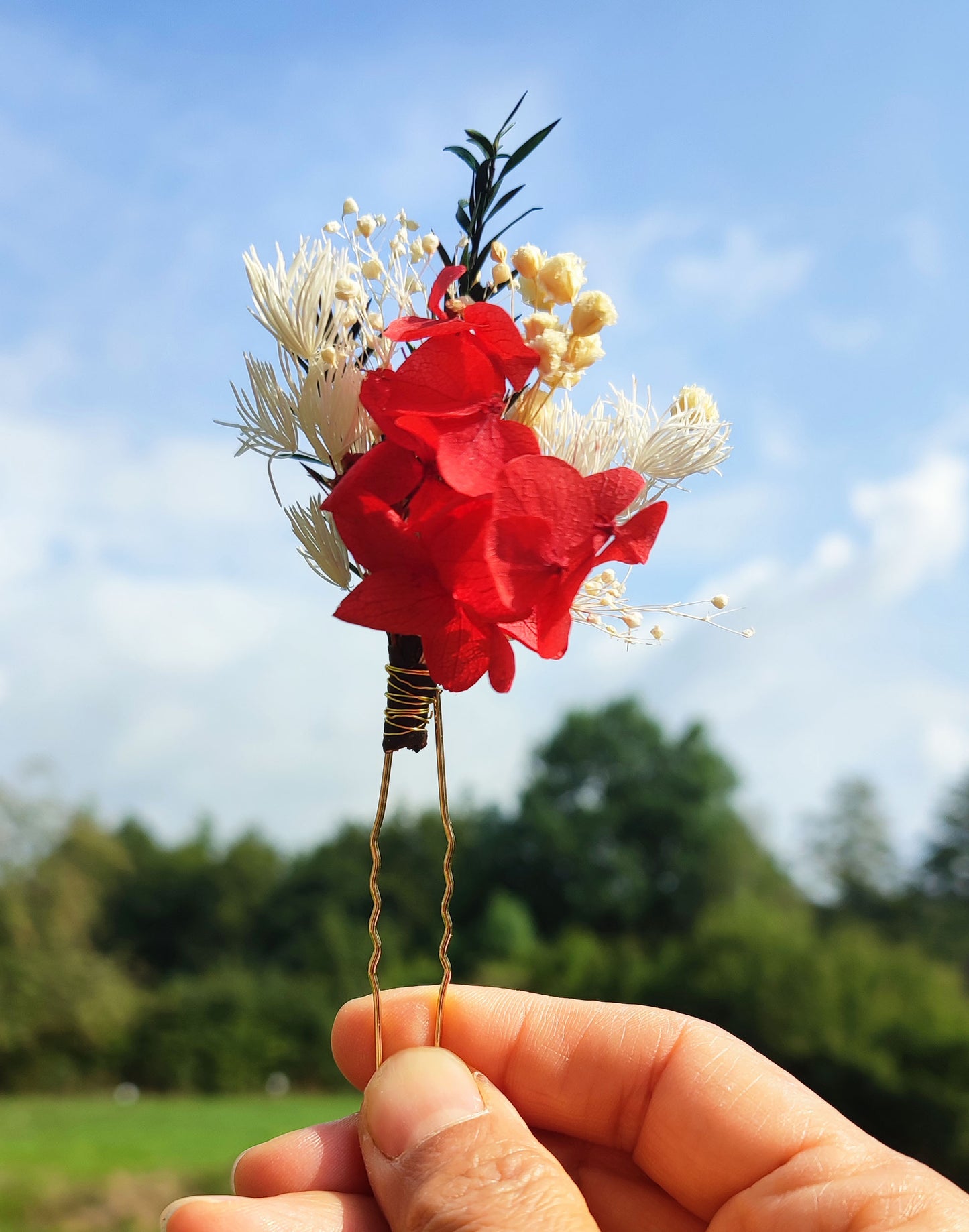bijoux de fleurs stabilisées marriage