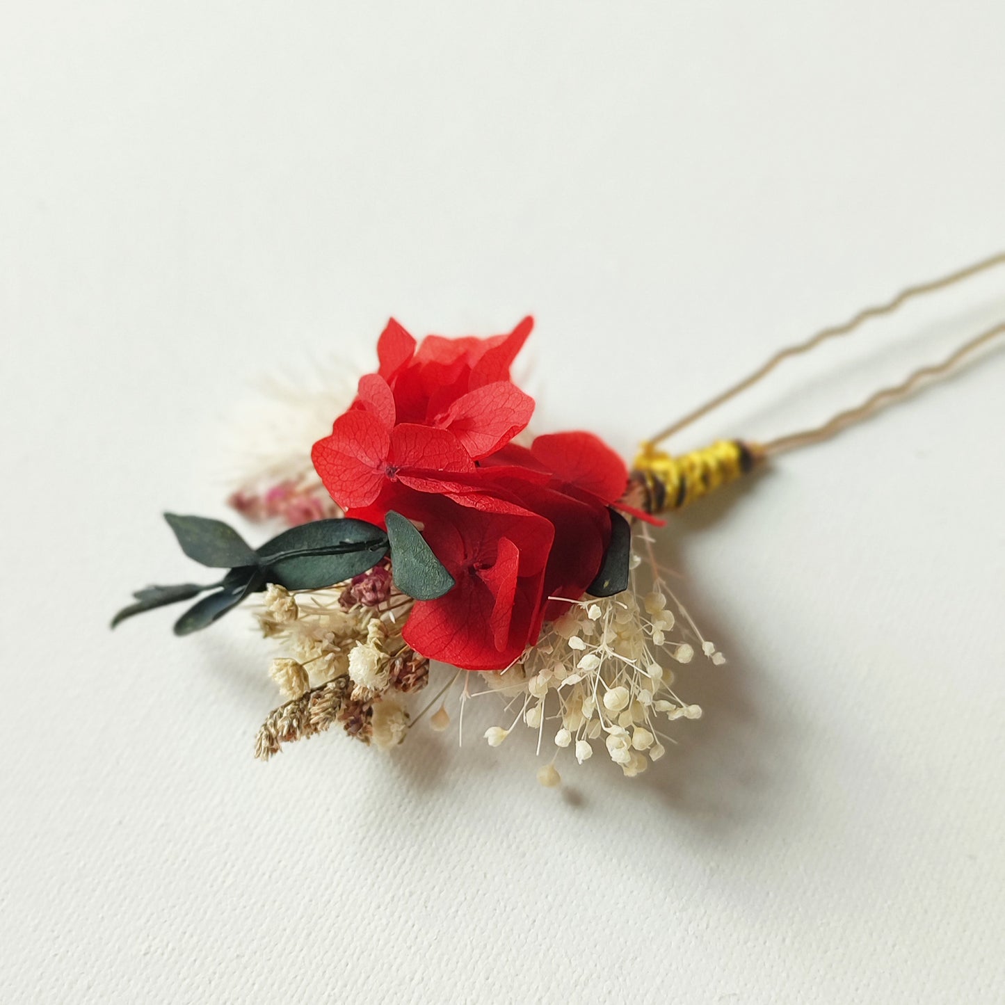 Épingle à cheveux fleur séchée